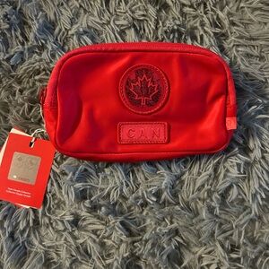 Red Pouch with Maple Leaf Patch